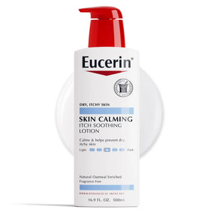 Eucerin Skin Calming Lotion - Full Body Lotion for Dry, Itchy Skin, Natural Oatmeal Enriched - 16.9 fl. oz Pump Bottle Skin Moisturizer - Essential Rush 