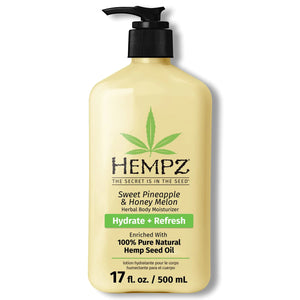 HEMPZ Body Lotion - Sweet Pineapple and Honey Melon - Daily Moisturizing Cream - 17oz - Essential Rush 