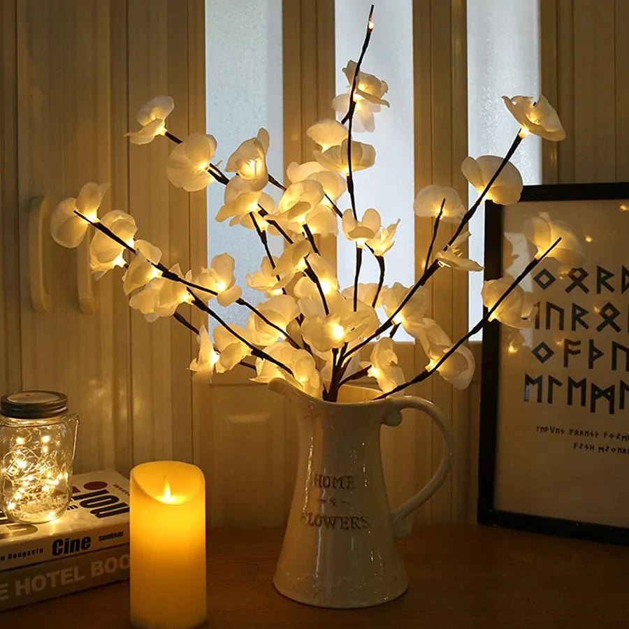 LED Willow Branch Lamp: Elegant Home Decor Accent - Essential Rush 