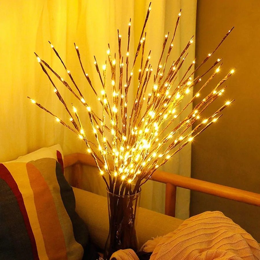 LED Willow Branch Lamp: Elegant Home Decor Accent - Essential Rush 