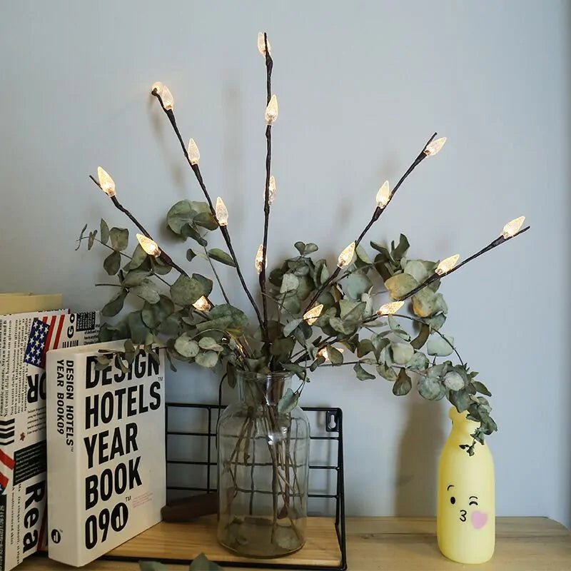 LED Willow Branch Lamp: Elegant Home Decor Accent - Essential Rush 