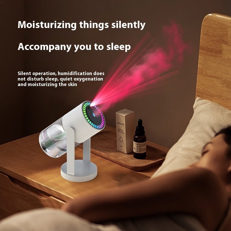 New Projection Starry Sky Top Ambient Light Humidifier Small Portable Anti-Dry Burn Car Home USB Spray Shaking Head - Essential Rush 